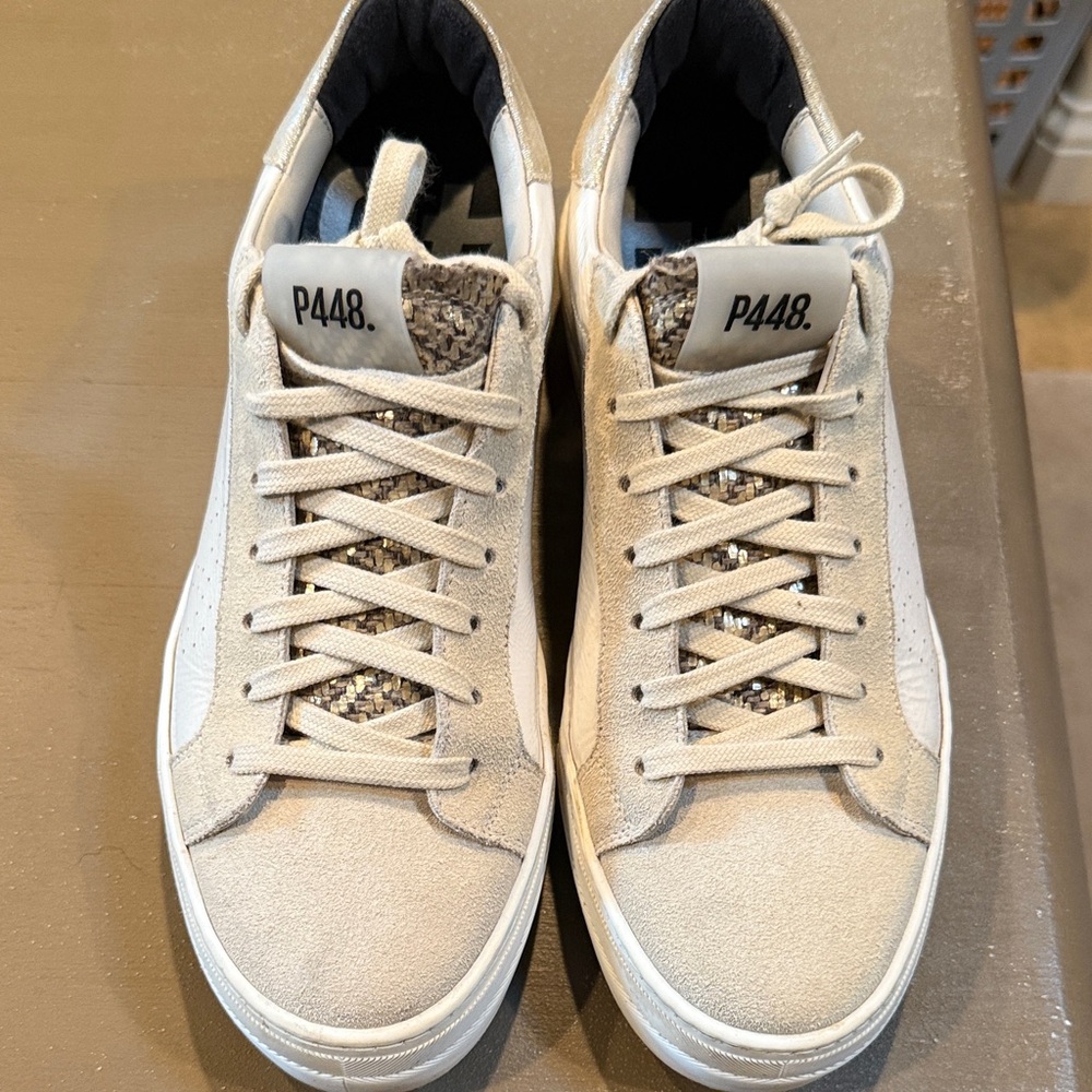 P448 Women’s  Beige and White Sneakers